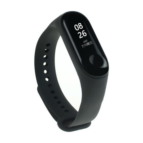 BStrap Silicone pašček za Xiaomi Mi Band 3/4, black