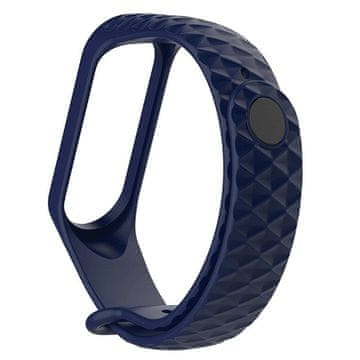 BStrap Silicone Diamond pašček za Xiaomi Mi Band 3/4, dark blue