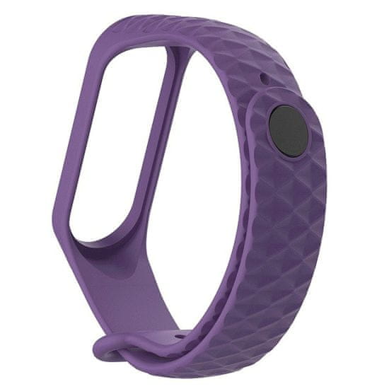 BStrap Silicone Diamond pašček za Xiaomi Mi Band 3/4, purple