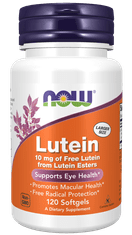 NOW Foods Lutein 10 mg (zdravje oči), 120 mehkih kapsul