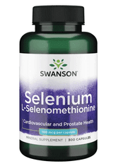 Swanson Selen (L-selenometionin), 100 mcg, 300 kapsul