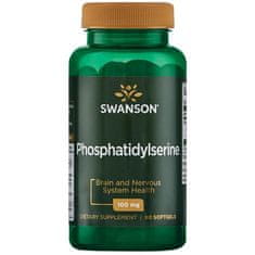 Swanson Fosfatidilserin (fosfatidilserin) 100 mg, 90 mehkih kapsul