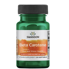 Swanson Beta-karoten (vitamin A), 10000 ie, 250 mehkih žel