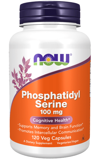 NOW Foods Phosphatidyl Serine (Fosfatidilserin), 100 mg, 120 rastlinskih kapsul