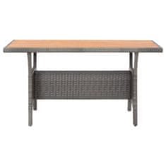 Vidaxl Vrtna miza siva 120x70x66 cm trden akacijev les