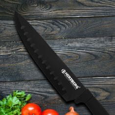 Northix Komplet nožev z vrtljivim stojalom, 8 delov - črn 
