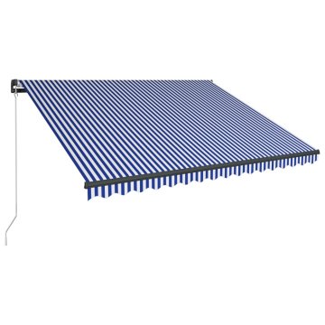 Vidaxl Ročna tenda s solarnimi LED lučkami 4,5 x 3 m