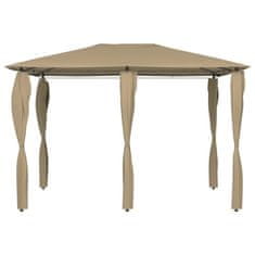 Vidaxl Paviljon s stranico 3x4x2,6 m taupe 160 g/m2