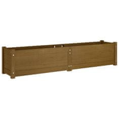 Vidaxl Visoka greda 2 kosa medeno rjava 150x31x31 cm trdna borovina
