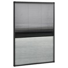 Greatstore Plise komarnik za okna aluminij 80x120 cm s senčilom