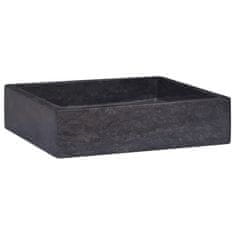 Vidaxl Umivalnik črn 40x40x10 cm marmor