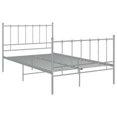 Vidaxl Posteljni okvir siv kovinski 120x200 cm