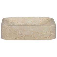 Vidaxl Umivalnik krem 40x40x10 cm marmor