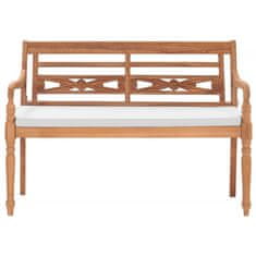 Vidaxl Klop Batavia z blazinami 120 cm tikovina