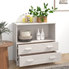 Vidaxl Komoda HAMAR bela 85x35x80 cm trdna borovina