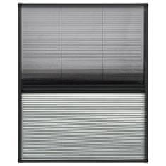 Greatstore Plise komarnik za okna aluminij 80x100 cm s senčilom