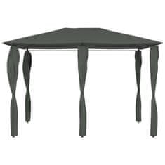 Vidaxl Paviljon s stranico 3x4x2,6 m antraciten 160 g/m2