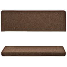 Vidaxl Preproge za stopnice 15 kosov 65x25 cm rjave