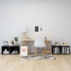 Vidaxl TV omarice 4 kosi visok sijaj sive 37x35x37 cm iverna plošča