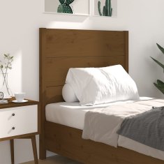 Vidaxl Vzglavna medeno rjavo 96x4x100 cm trdna borovina