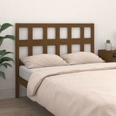 Greatstore Vzglavje postelje, medeno rjava, 140,5x4x100 cm, borov les
