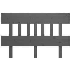 Vidaxl Posteljno vzglavje sivo 183,5x3x81 cm trdna borovina