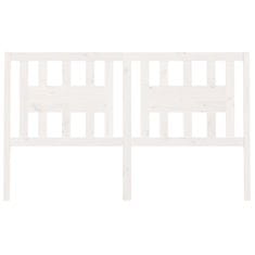 Vidaxl Vzglavna belo 156x4x100 cm trdna borovina