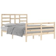 Vidaxl Posteljni okvir iz trdnega lesa 140x200 cm