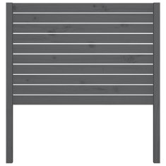 Vidaxl Posteljno vzglavje sivo 81x4x100 cm trdna borovina