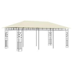 Vidaxl Paviljon z mrežo proti komarjem 6x3x2,73 m krem