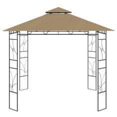 shumee Paviljon 3x3x2,7 m taupe 160 g/m2