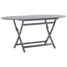 Vidaxl Zložljiva vrtna miza 160x85x75 cm trden akacijev les