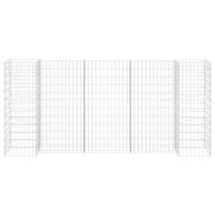 Vidaxl Korito za rastline gabion H-oblike jeklo 260x40x120 cm