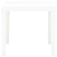Vidaxl Vrtna miza bela 78x78x72 cm plastika