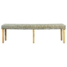 Vidaxl Klop 160 cm naraven kubu ratan in trden mangov les