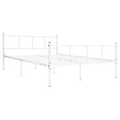 Vidaxl Posteljni okvir bel kovinski 120x200 cm