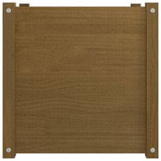 Vidaxl Vrtno cvetlično korito medeno rjavo 50x50x50 cm trdna borovina