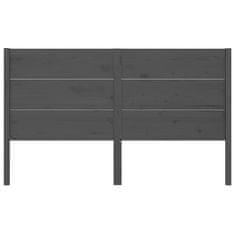 Vidaxl Vzglavna sivo 146x4x100 cm trdna borovina