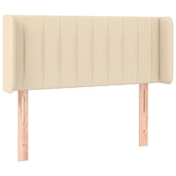 Vidaxl Vzglavje z ušesi krem 93x16x78/88 cm blago