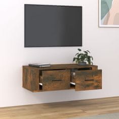 Vidaxl Viseča TV omarica dimljeni hrast 80x36x25 cm inženirski les