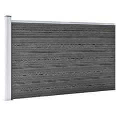Greatstore Ograjni panel WPC 175x105 cm črn