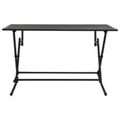 Vidaxl Zložljiva mrežasta miza 120x60x72 cm jeklo antracitna