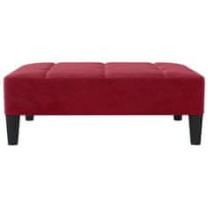 Vidaxl Stolček za noge vinsko rdeč 78x56x32 cm žamet