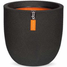 Vidaxl Cvetlični lonec Urban Smooth 54x52 cm črn