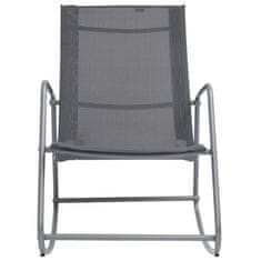 Vidaxl Vrtni gugalni stol siv 95x54x85 cm tekstil