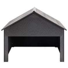 Vidaxl Garaža za kosilnico siva 80x80x70 cm WPC