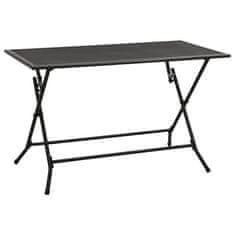 Vidaxl Zložljiva mrežasta miza 120x60x72 cm jeklo antracitna