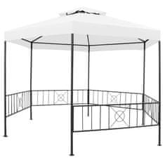 Vidaxl Vrtni paviljon 323x275x265 cm bel 180 g/m2