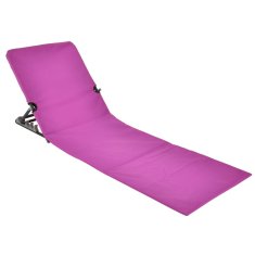 Vidaxl Zložljiva podloga za na plažo PVC roza