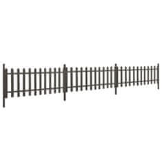 Vidaxl Ograja s stebrički 3 kosi WPC 614x80 cm